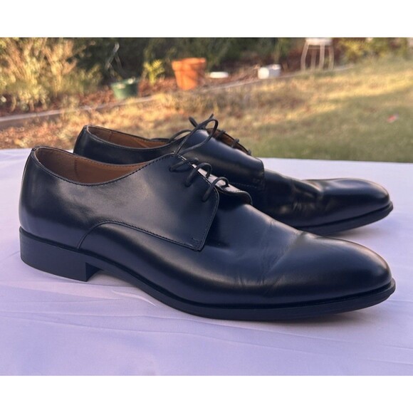 12 Men’s BOSS Plain Toe Derby Lace Up Leather Dress Shoes UK 11 main image 12
